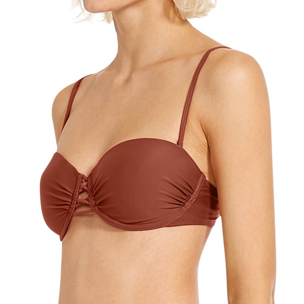 NWT Body Glove Push-Up Rita top W/ removable straps in Terracotta